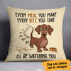 Personalized Dachshund Dog Watching You Pillow JR281 81O60 thumb 1