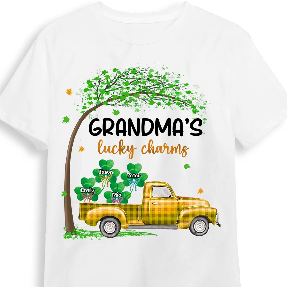 Personalized Gift For Grandma St. Patrick's Day Lucky Charms Shirt Hoodie Sweatshirt 31763 Primary Mockup