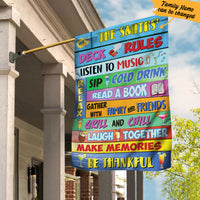 Personalized Make Memories Deck Rules Gardening Flag AG203 29O57 thumb 1