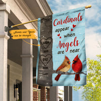 Personalized Memorial Mom Dad Cardinal Garden Flag JL131 85O47 thumb 1
