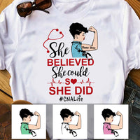 Personalized Nurse Woman She Believe She Could T Shirt MR51 95O53 thumb 1
