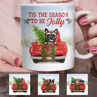 Personalized Dog  Red Truck Jolly Christmas Mug OB52 87O58 thumb 1