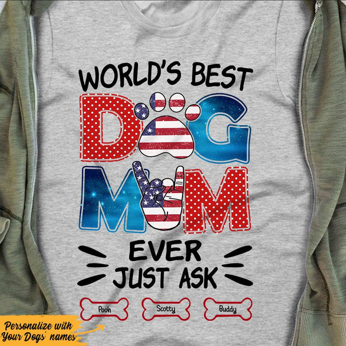 Personalized Dog Mom White T Shirt JN133 73O57 1