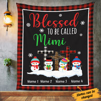 Personalized Blessed To Be Called Grandma Christmas Blanket NB231 30O34 thumb 1