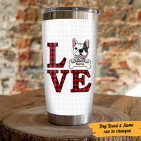 Personalized Love Dog Steel Tumbler DB32 30O47 thumb 1