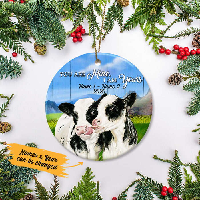 Personalized You Are Mine Cows Couple  Ornament SB151 29O53 1