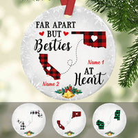Personalized Bestie At Heart Long Distance Ornament SB222 30O47 thumb 1