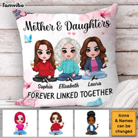 Personalized Gift Mom Daughter Forever Linked Together Pillow 31070 thumb 1