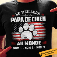 Personalized Papa Chien French Dog Dad T Shirt AP142 67O57 thumb 1
