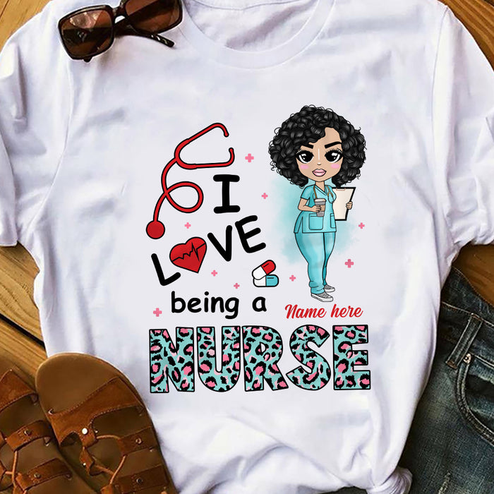 Personalized Love Being A Nurse T Shirt JN304 95O36 1