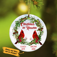 Personalized Christmas In Heaven Memorial Mom Dad Ornament SB231 30O58 thumb 1