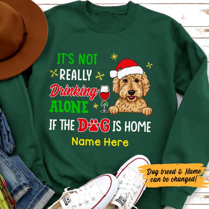 Personalized Dog Not Really Drinking Alone Sweatshirt NB302 26O47 1