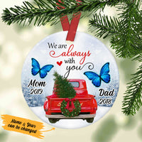 Personalized Red Truck Butterfly Memorial Mom Dad Ornament OB311 95O53 thumb 1