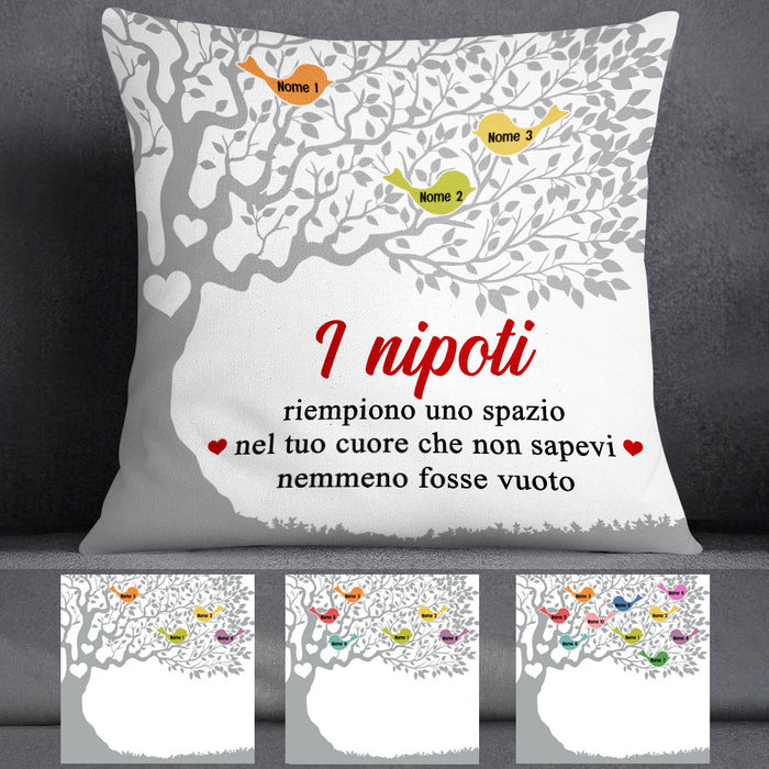 Personalized Italian Mamma Nonna Family Tree Mom Grandma Pillow MR295 65O53 (Insert Included) 1