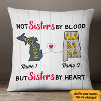 Personalized Sisters At Heart Long Distance  Pillow SB2432 30O47 (Insert Included) thumb 1
