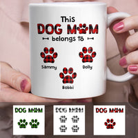 Personalized This Dog Mom Belongs To Buffalo Plaid Mug OB131 30O58 thumb 1