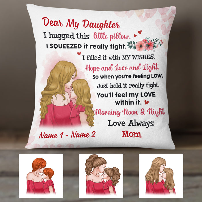 Personalized Letter To My Daughter Pillow MR14 73O36 1