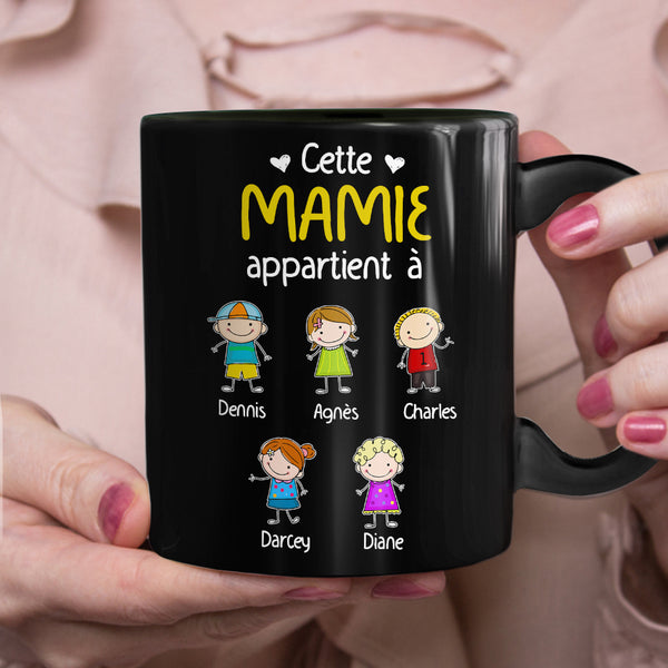 Customizable Papy Mamie Mug: Personalized French Grandparents Belongs ...