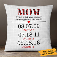 Personalized Mom Grandma Bring Us Into This World Pillow MR41 95O53 (Insert Included) thumb 1