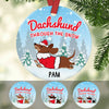 Personalized Through The Snow Dachshund Dog Christmas  Ornament OB61 67O60 1