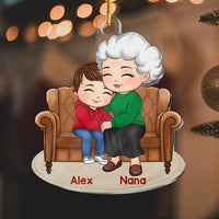 Personalized Gift For Grandson Hugging Grandma Ornament 30532 thumb 1