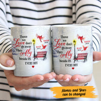 Personalized Cardinal Memorial Mom Dad They Fly Beside Us Mug NB101 87O47 thumb 1