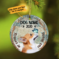 Personalized Forever In Our Hearts Corgi Dog Memorial Ornament OB222 73O36 thumb 1