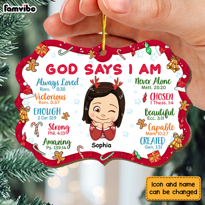 Personalized Gift For Granddaughter God Says I Am Benelux Ornament 30187 1