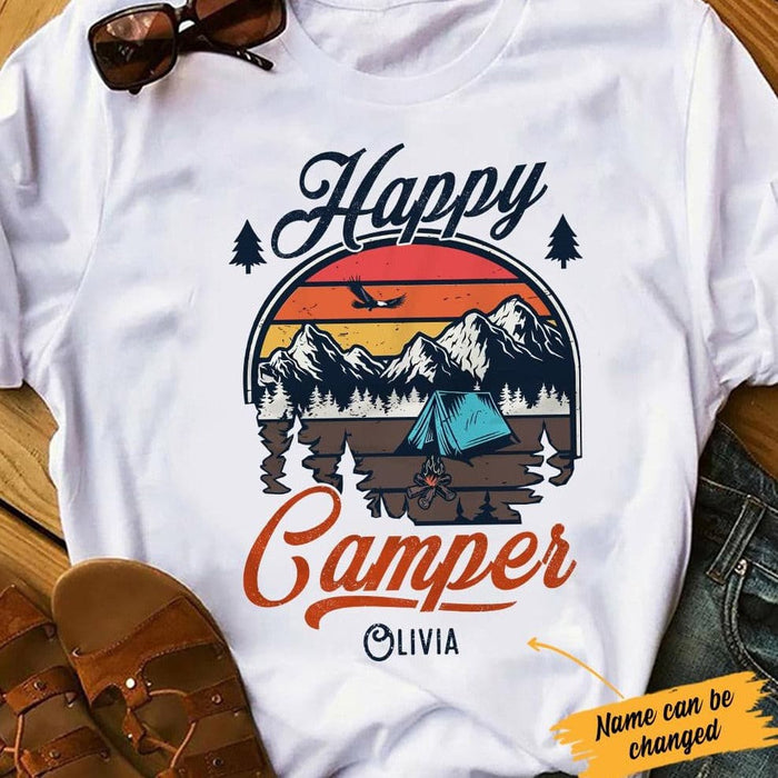 Personalized Camping Happy Camper  T Shirt JN171 87O34 1