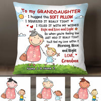 Personalized Granddaughter Hug This Pillow JR131 85O34 thumb 1
