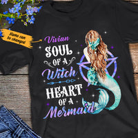 Personalized Mermaid Witch Soul & Heart Halloween T Shirt AG261 95O47 thumb 1