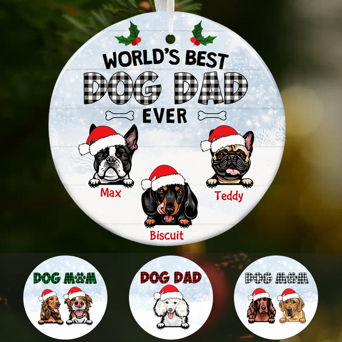Personalized World Best Dog Dad Ever  Ornament OB222 67O47 1