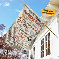Personalized Farm Rules Flag JL225 27O34 thumb 1
