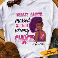 Personalized BWA Breast Cancer Wrong Chick T Shirt AG83 95O57 thumb 1