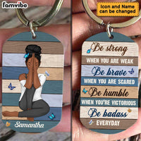Personalized Gift For Daughter Be Strong Aluminum Keychain 22986 thumb 1