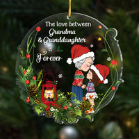 Personalized Gift For Granddaughter Grandson Love Between Grandma Is Forever Ornament 30376 thumb 1