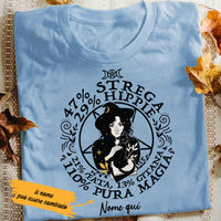 Personalized Halloween Witch Percentage Strega Italian T Shirt AP129 30O53 thumb 1