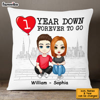 Personalized Couple Anniversary Pillow JL153 85O53 thumb 1