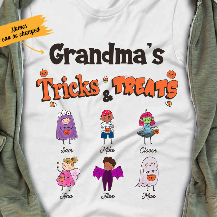 Personalized Halloween Grandma  White T Shirt JL161 95O36 1