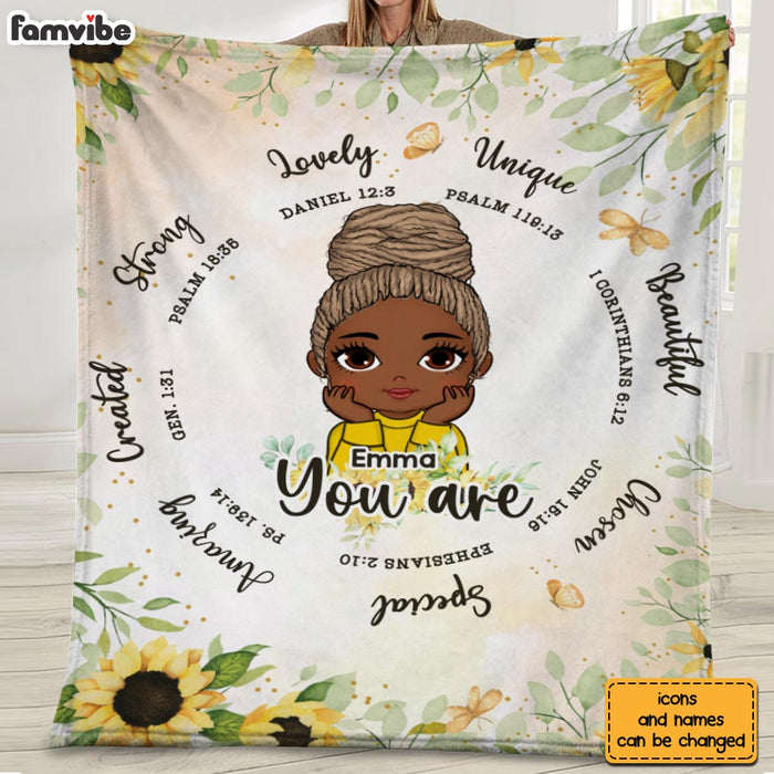 Personalized Gift For Daughter Inspirational You Are Unique Blanket 30008 1