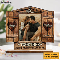 Personalized Couples Custom Photo Home Is Where The Heart Is Wood Plaque 22743 thumb 1