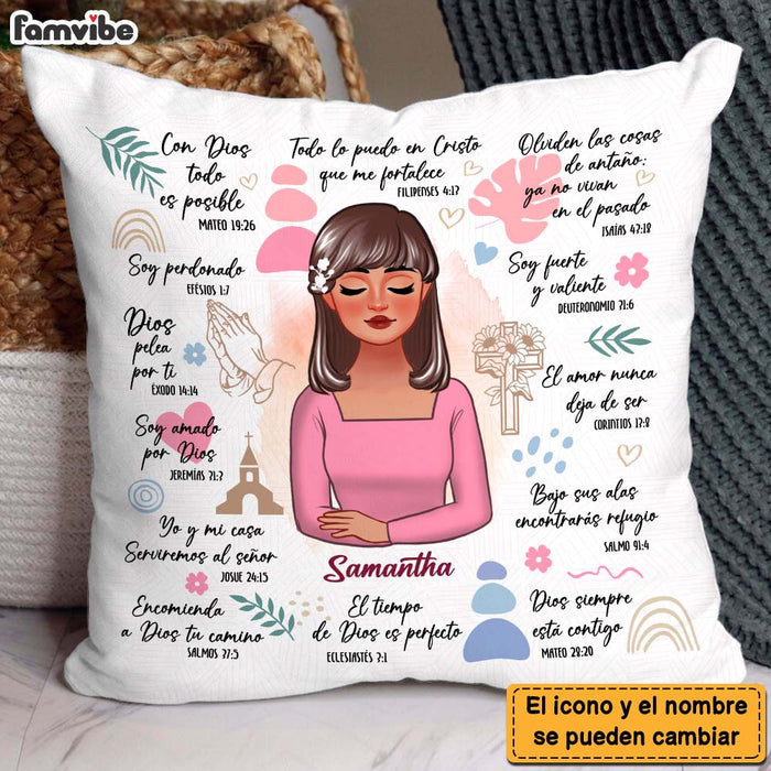 Personalized Gift For Daughter Spanish Bible Daily Reminders Pillow 32229 1