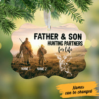 Personalized Father And Son Hunting Partners Benelux Ornament NB241 30O60 thumb 1