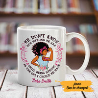Personalized Breast Cancer BWA How Strong We Are Mug AG102 67O57 thumb 1