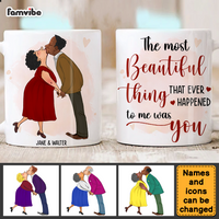 Personalized Couple The Mo st Beautiful Thing That Ever Happened To Me Was You Mug 31392 thumb 1