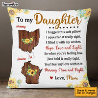 Personalized To My Daughter Sunflower Long Distance Pillow AG65 32O53 thumb 1