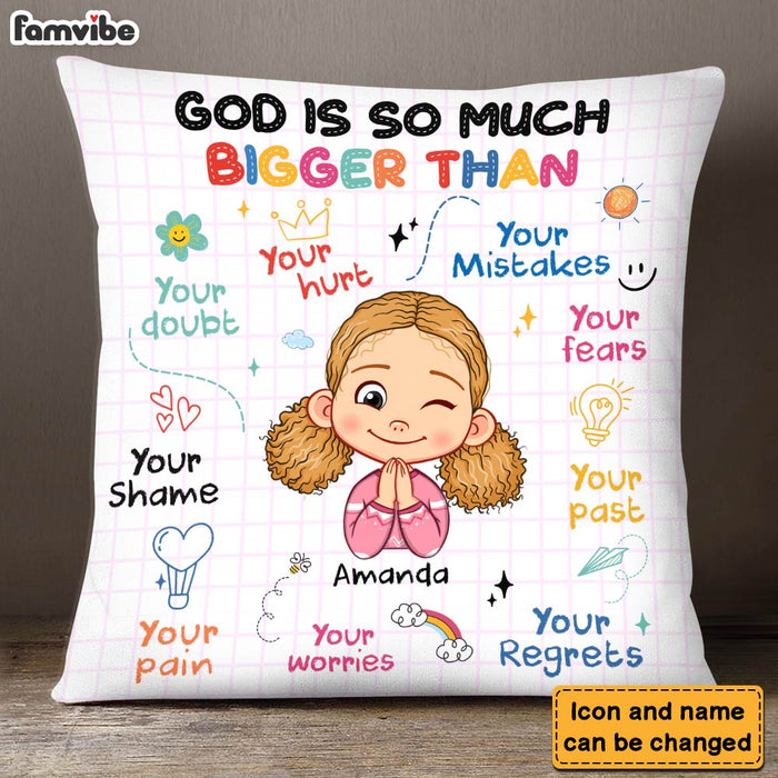 Personalized Gift For Granddaughter Christian God Is So Much Bigger Pillow 30270 1