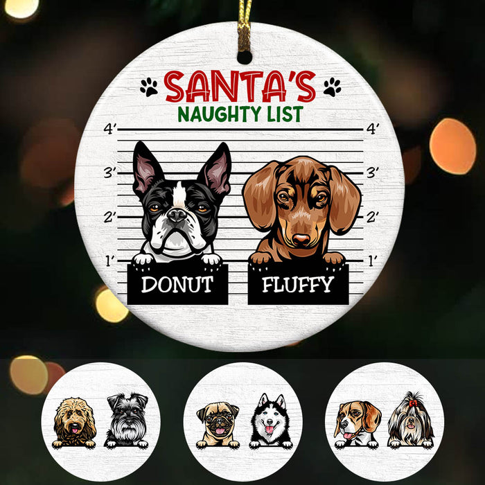 Personalized Santa Naughty List Christmas Ornament OB144 85O53 1