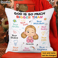 Personalized Gift For Granddaughter Christian God Is So Much Bigger Pillow 30270 thumb 1