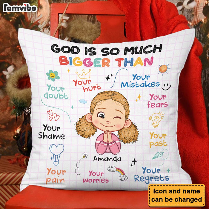 Personalized Gift For Granddaughter Christian God Is So Much Bigger Pillow 30270 1